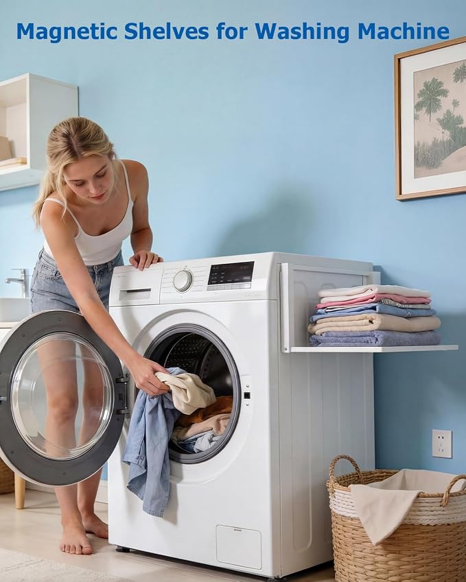 Magnetic Laundry Shelf for Washing Machine, Organize Laundry Essentials - Image 6