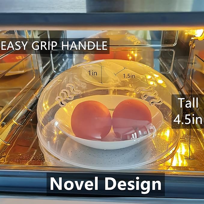 Microwave Cover for Food 2PCS Microwave Splatter Cover Large Microwave Plate - Image 3