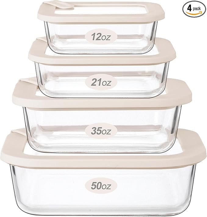 Urban Green Glass Food Storage Containers by LiveaLifeEasierandGreener