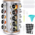 Spice Rack Organizer with Jars for Cabinet Revolving/Rotating Seasoning by CANTAMI