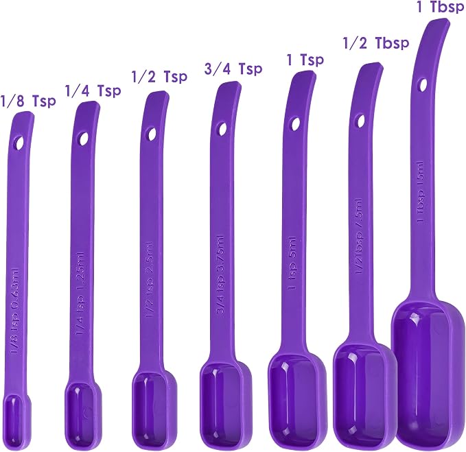 Plastic Measuring Cups and Spoons Set 15, 7 Dry&Liquid Measuring Cup Spoon Set - Image 6
