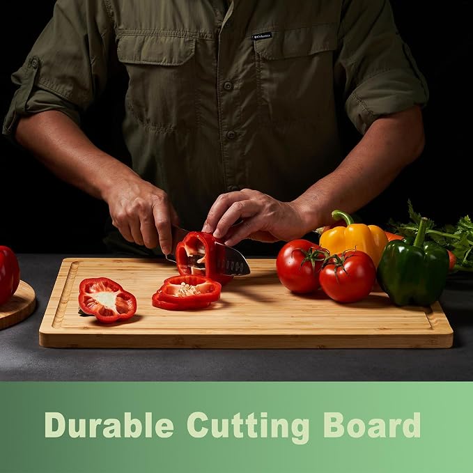 Allsum 20x14" Extra Large Bamboo Cutting Boards - Image 3