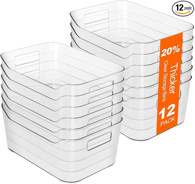Hudgan 12 Pack Pantry Storage Bins by HUDGAN