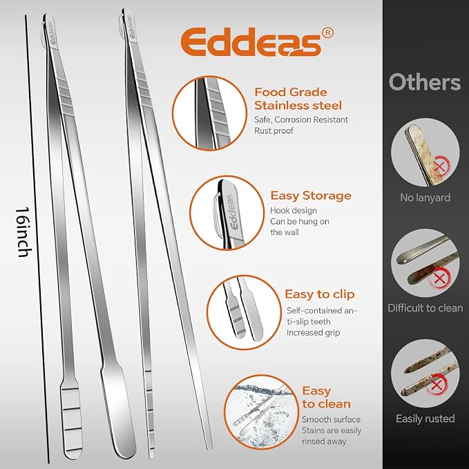Eddeas 16 Inch long Kitchen Tweezers - Image 7