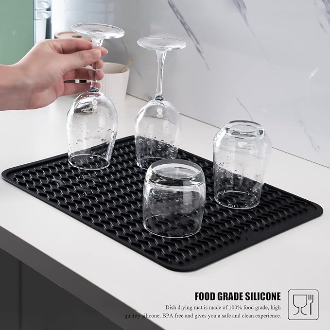Large 24" x 18" Silicone Dish Drying Mat - Image 5