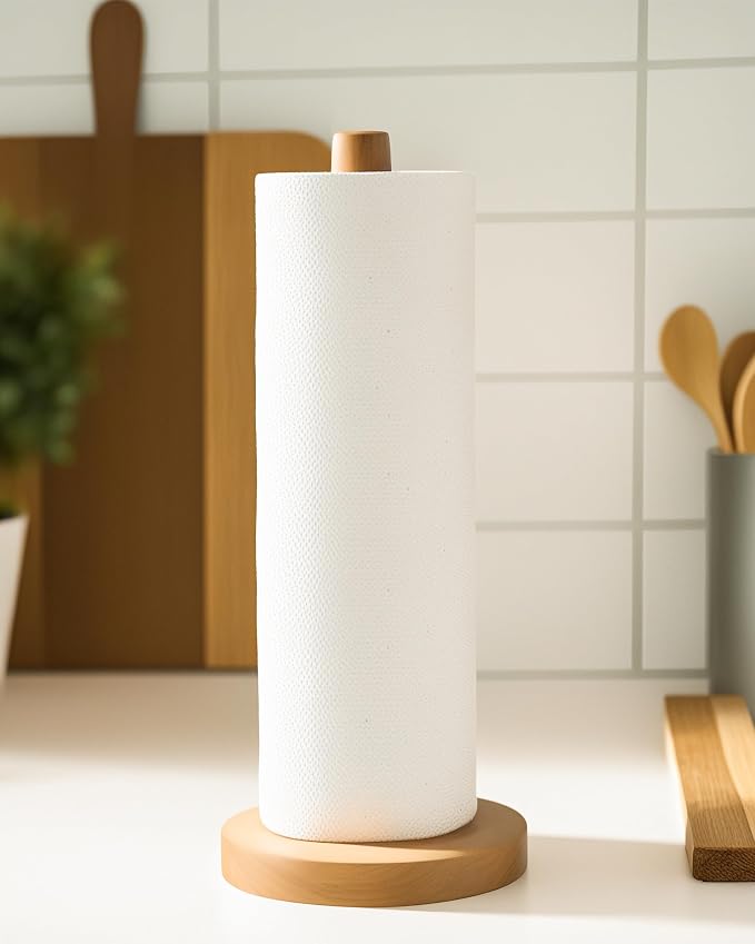KitchLife Wooden Paper Towel Holder Countertop - Image 3