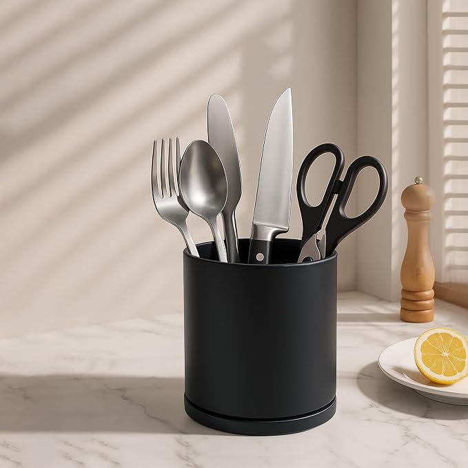 D'vine Dev 360° Rotating Utensil Holder – 5" Kitchen Utensil Crock - Image 6