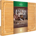 Extra Large Cutting Board, 17.6" Bamboo Cutting Boards by Empune
