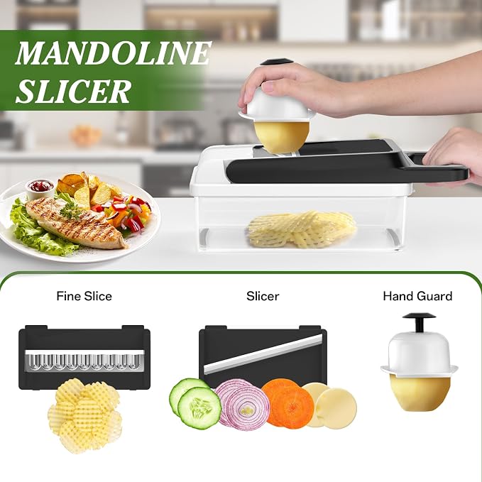 HomeHacks Vegetable Chopper Vegetable Cutter, 15 in 1 Kitchen Gadget, Onion - Image 4