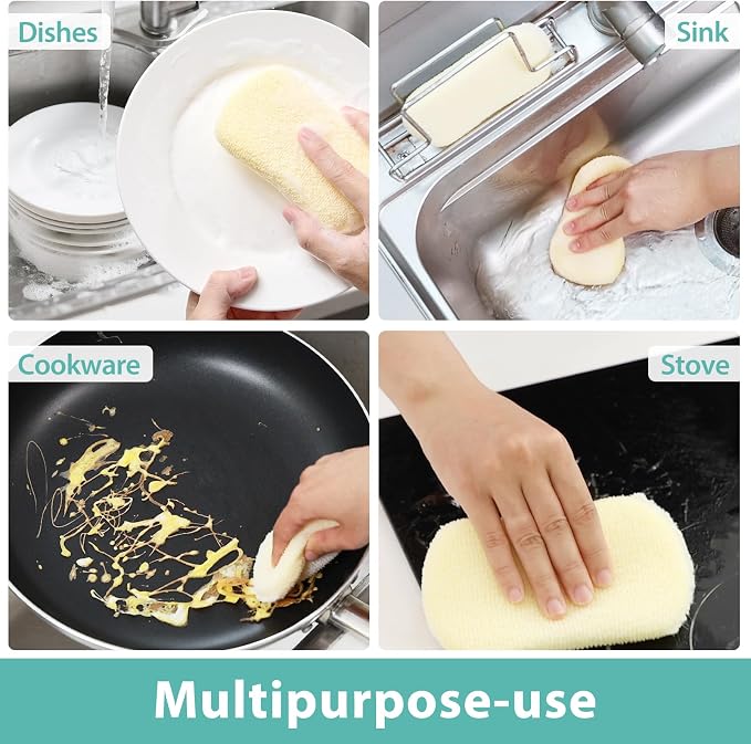 Mr. Scrub Sponges Kitchen Scrub Dish Sponge Scouring Pad, 6 Pack Cleaning Brush - Image 5