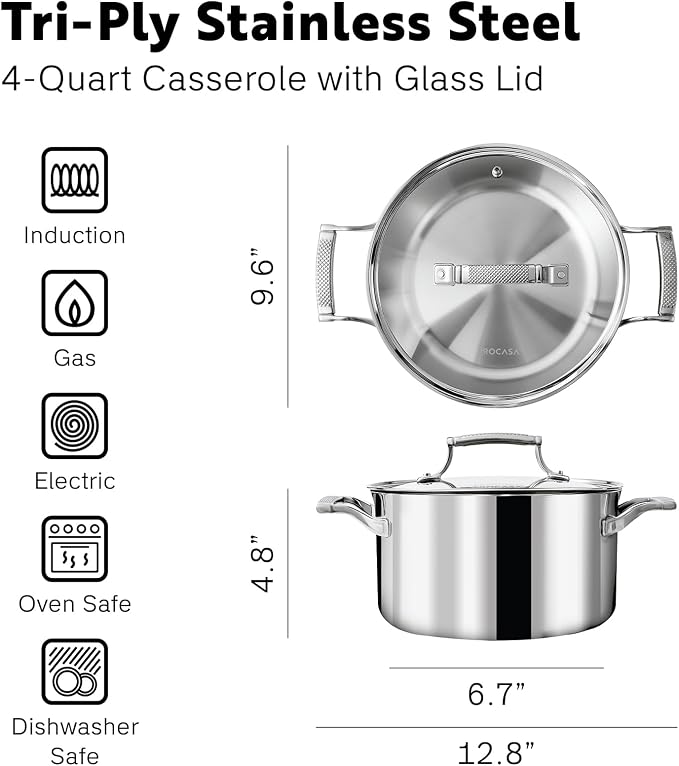4 Quart Stainless Steel Pot - Image 2