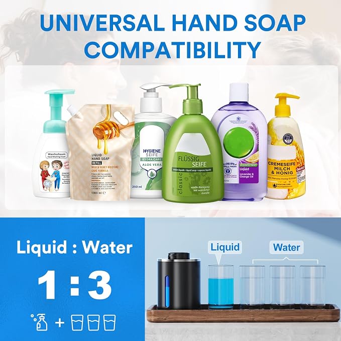 Automatic Foaming Soap Dispenser Touchless, Rechargeable Electric Hand ＆ Dish - Image 5