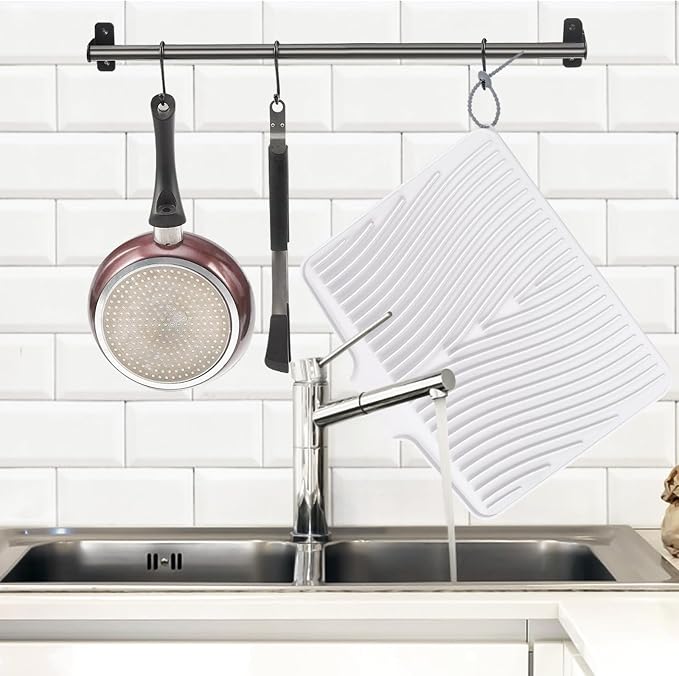 TIKNIK Silicone Dish Drying Mat, Stone Drying Mat - Image 5