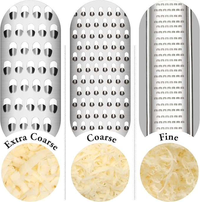 Cambom Cheese Grater Citrus Zester Lemon Zester Pack of 3-304 Stainless Steel - Image 3