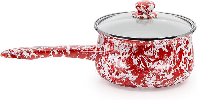 Golden Rabbit Enamelware Sauce Pan by GoldenRabbitEnamelware