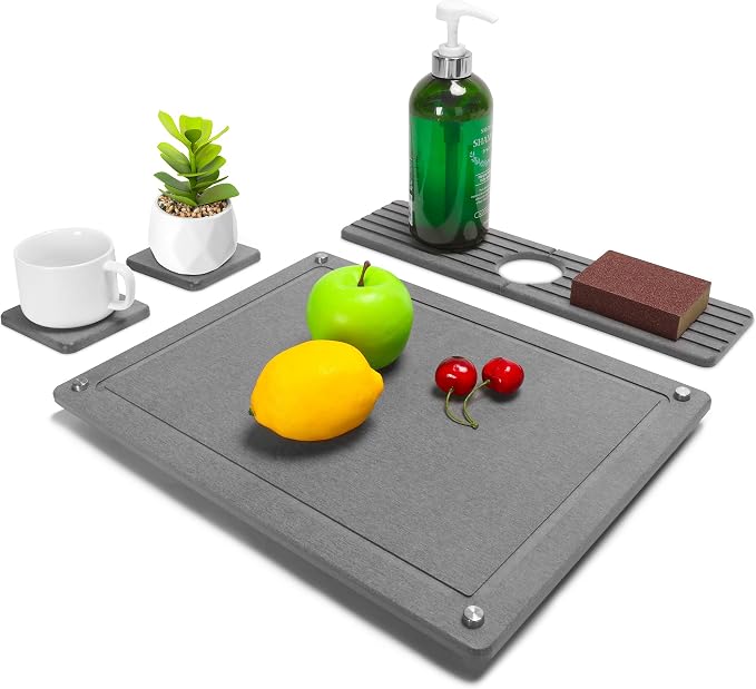 Zinovo 5pcs Stone Dish Drying Mats by Zinovo