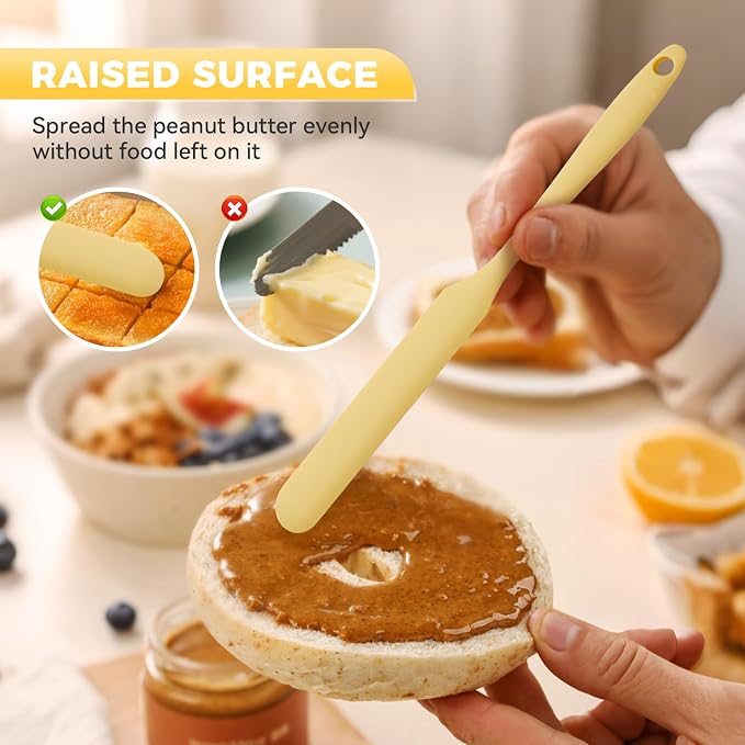 3 Pcs Silicone Jar Spatula Set, Sourdough Spurtle, Jar Scraper, Long Handle - Image 5