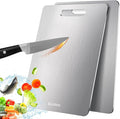 2 Pack Titanium Cutting Board, 100% Pure Titanium Cutting Boards by SUFOR