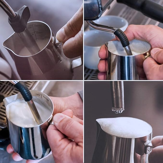 SIKEMAY Milk Frothing Pitcher Cup, 32oz/900ML Milk Frother Cup Stainless Steel - Image 6