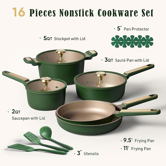 CAROTE Pots and Pans Set Non stick, Cookware Set, Dishwasher - Image 2