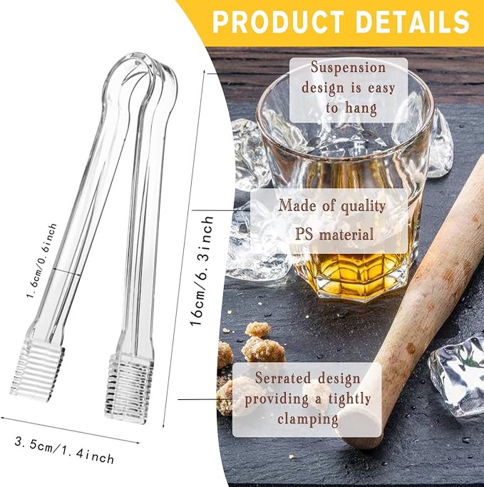 J-Chen 15PCS Plastic Buffet Serving Tongs Mini Serving Utensil Tongs Appetizers - Image 2