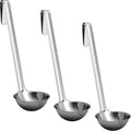 Super Sturdy, Ergonomic 2 Oz. Soup Ladle 3 Pk. Stainless Steel Ladles by FoodRestaurantSupplies