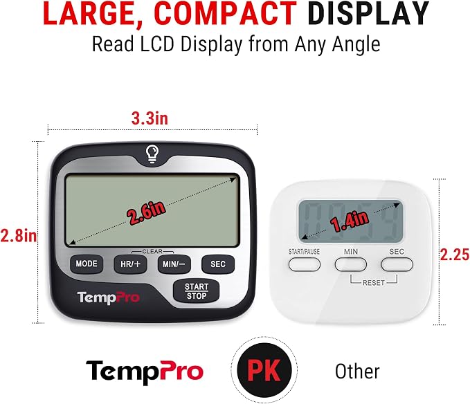 TempPro TM01 Kitchen Timers for Cooking - Image 6
