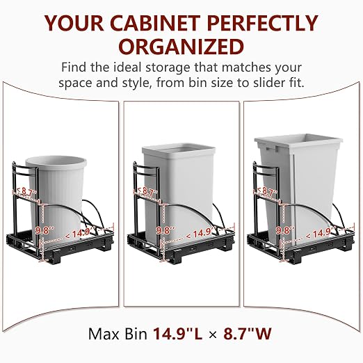 ANASTA Under Sink Trash Can Pull Out Trash Hidden - Image 7