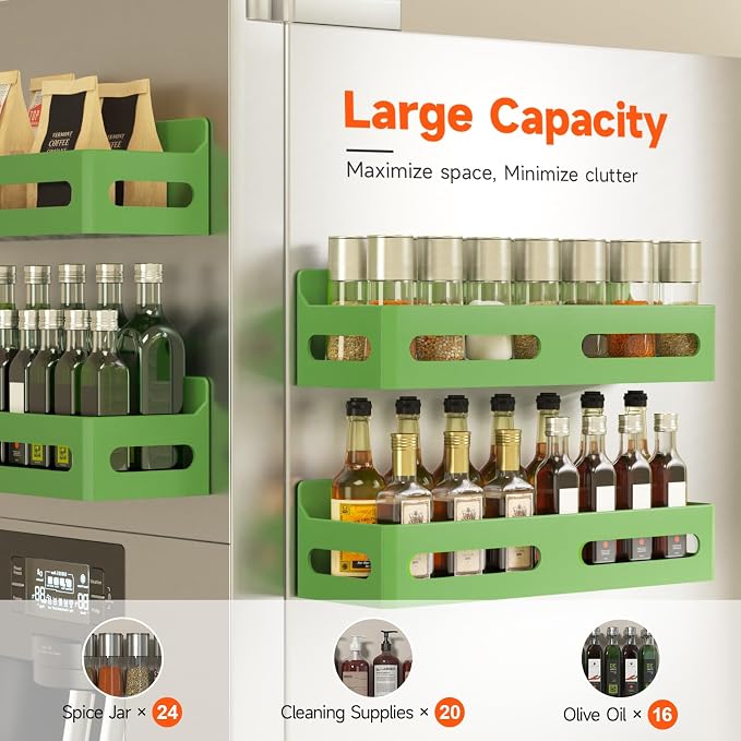 Sevenblue 4 Pack Strong Magnetic Spice Rack - Image 4