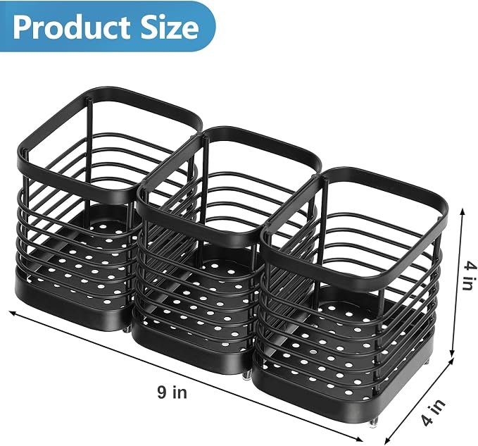 Utensil Holder, Stainless Steel Utensil Drying Rack - Image 2