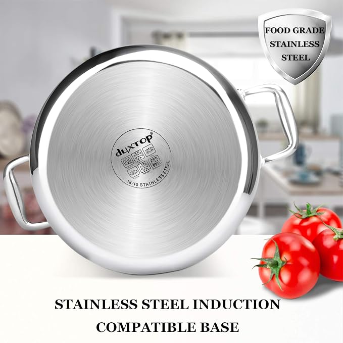Duxtop 6.5 Quart Stainless Steel Stock Pot - Image 4