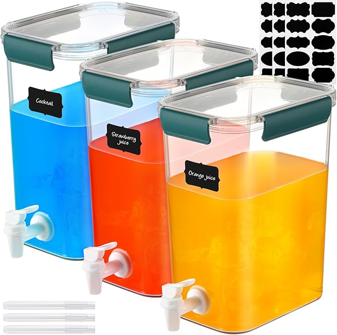 Mumufy 3 Set Plastic Drink Dispensers by Mumufy
