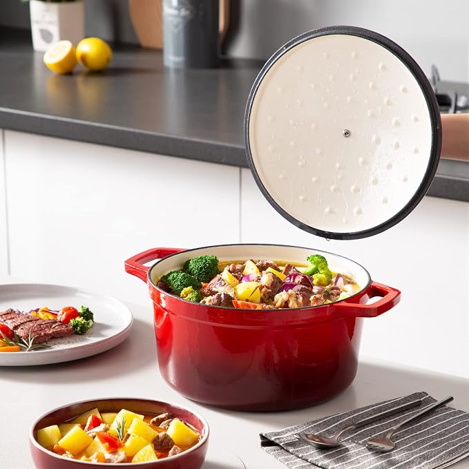 vancasso 6 QT Enameled Cast Iron Dutch Oven - Image 5