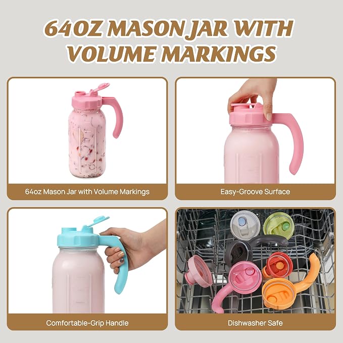 Soligt Glass Mason Jar Pitcher - Image 4