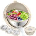 4-1 Colander with Bowl Set, Food Strainers and Colanders, Fruit Washing Bowl by STOCKPOT