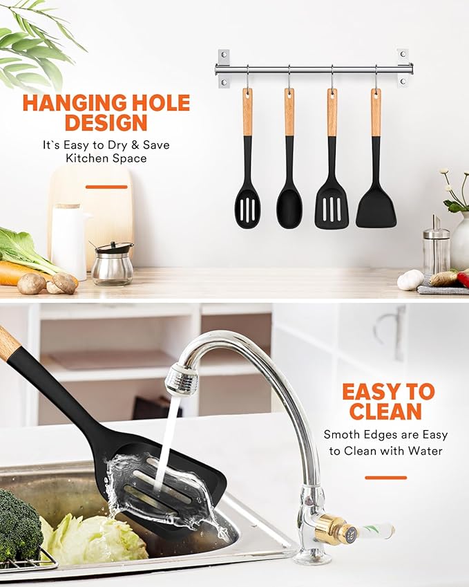 Silicone Cooking Utensils Set, Perfectly Angled - Image 6