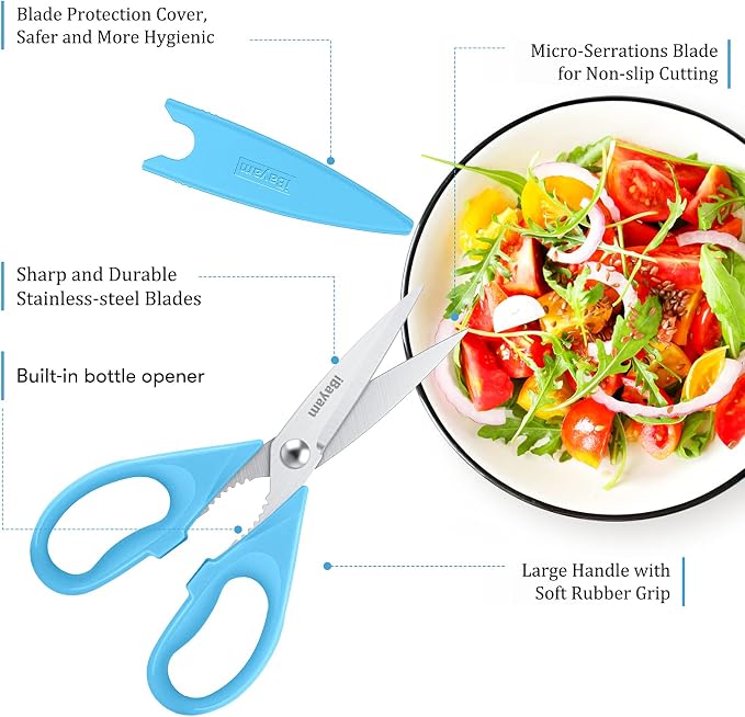 Gifts for Dad from Daughter Son, BEST DAD Tool Shears, iBayam Kitchen Scissors - Image 2