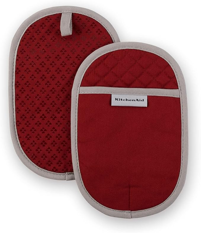 KitchenAid Asteroid Pot Holder 2-Pack Set, Smoked Paprika Red by KitchenAid