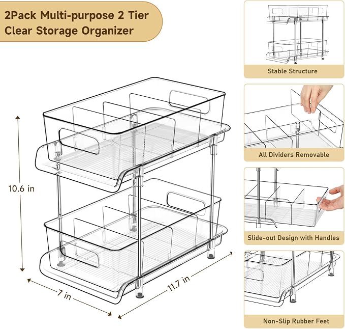 HIHEGD 2-Tier Bathroom Organizer - Image 2