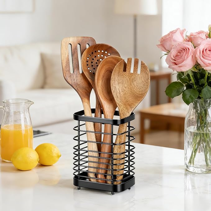 Utensil Holder, Stainless Steel Utensil Drying Rack - Image 5
