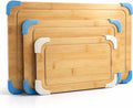 COOK WITH COLOR Non-Slip Cutting Board Set – Kitchen Essentials with Easy Grip by CookwithColor
