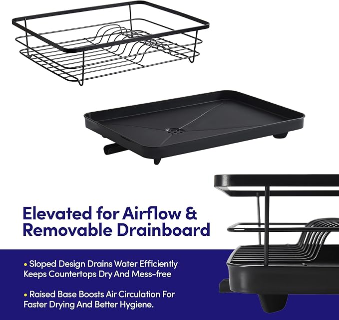 Dish Drying Rack 3 Piece Dish Drainer - Image 4