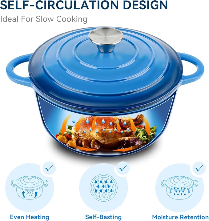 Miereirl 4.5 Quart Enameled Dutch Oven Pot - Image 2