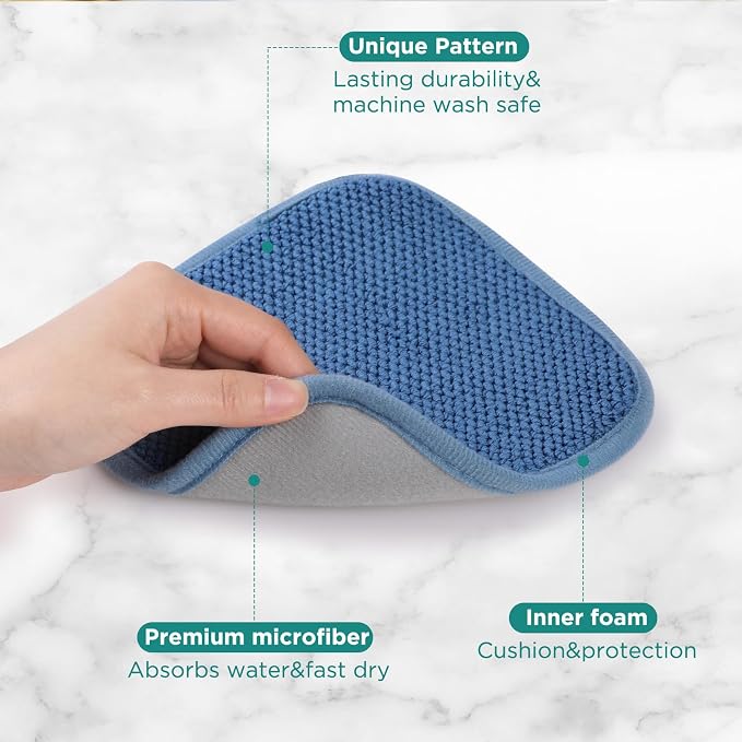 GeeRic Microfiber Dish Drying Mat, Super Absorbent Kitchen Dish Drying Pad - Image 3