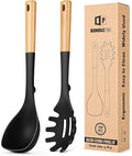 Silicone Soup Ladle and Spaghetti Spoon Set by BUNDLEPRO