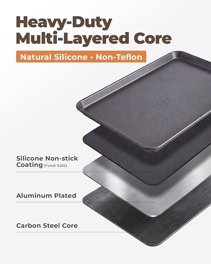 Bake Choice 2 Pack Half Sheet Pans 18x13 In - Image 4