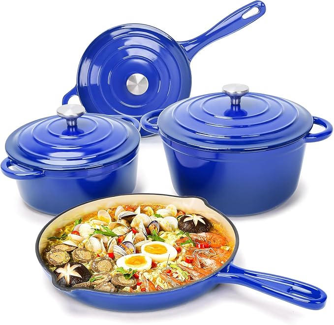 Hisencn Enameled Cast Iron Cookware Set by Hisencn