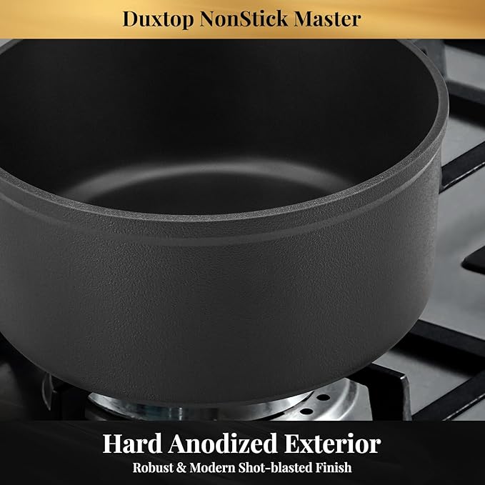 Duxtop Nonstick Master Saucepans Hard Anodized 2 Quart Small Sauce Pan - Image 5