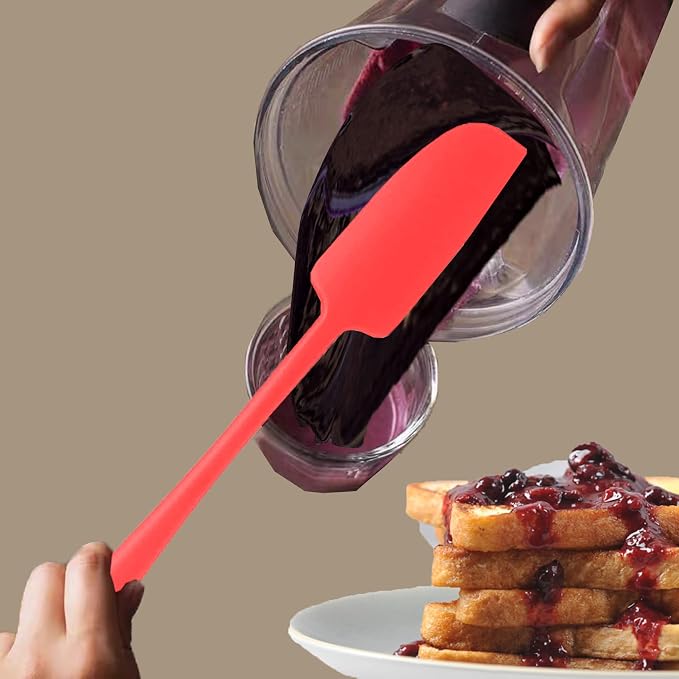 2-Pack Vovoly Silicone Jar Spatulas, Small Seamless Design Rubber Scraper - Image 6