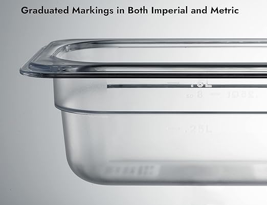 CURTA 6-Pack 1/9 Size 2.5" Deep NSF Polycarbonate Food Pans | Dishwasher & - Image 4